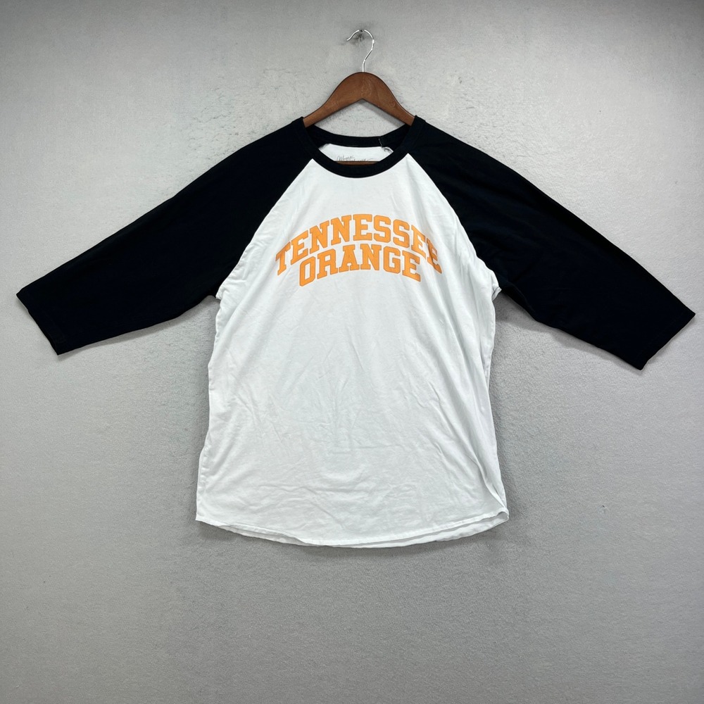 Megan Moroney Raglan Tee Large White Black Tennessee Orange Concert Aesthetic